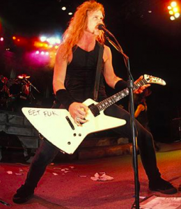 hetfield sing play guitar